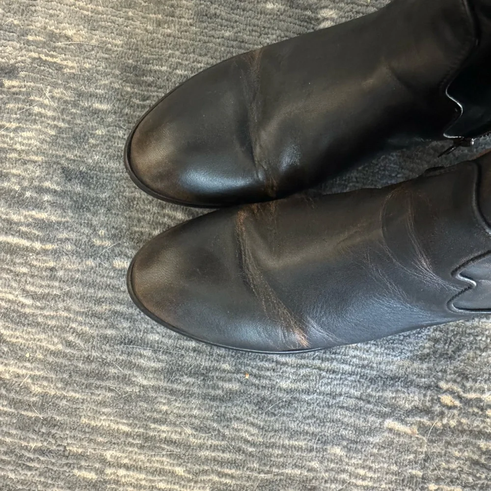 Frye Women’s Carson Black Knee-High Leather Boots “Antiqued Black”EUC 10B - Picture 8 of 13